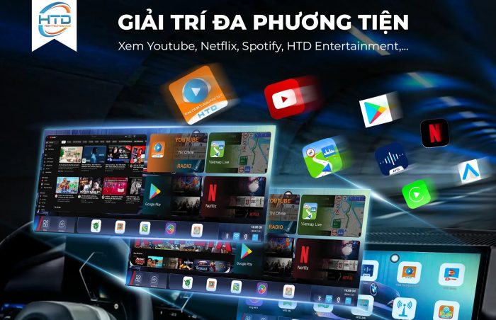 Giải trí đa phương triện trên Android Box D10 S for BMW