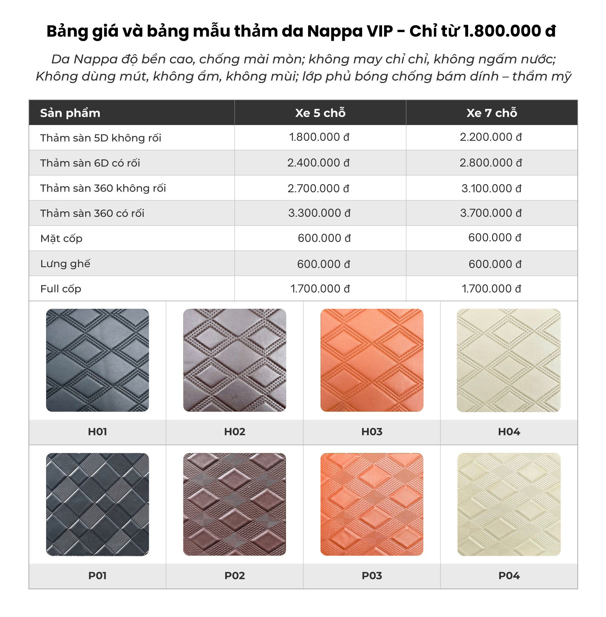 Bang-gia-va-bang-mau-tham-da-Nappa-cao-cap-Chi-tu-1.700.000-d