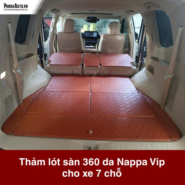Thảm lót sàn 360 da Nappa Vip cho xe 7 chỗ