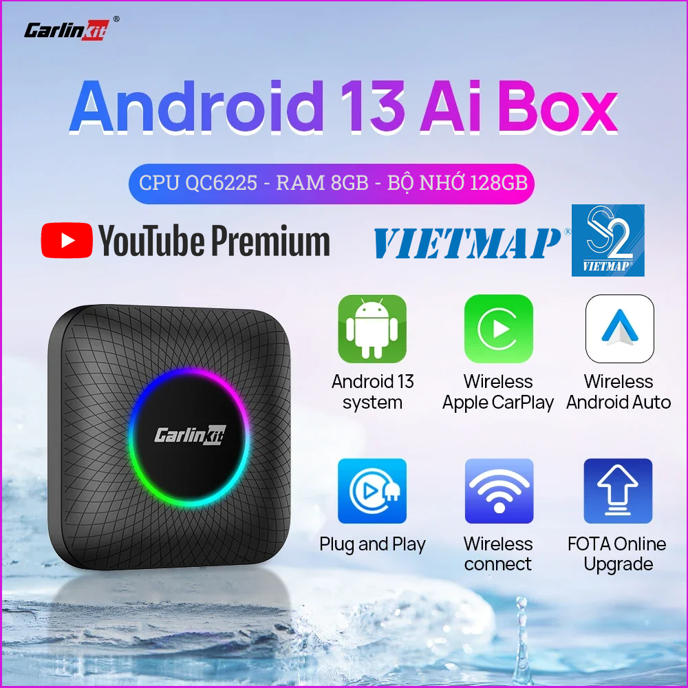 Android Box Carlinkit TBOX AMBIENT LED 8GB QC-6225