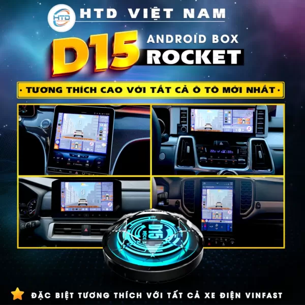 Android box cho ô tô D15 Rocket tương thích với nhiều loại xe