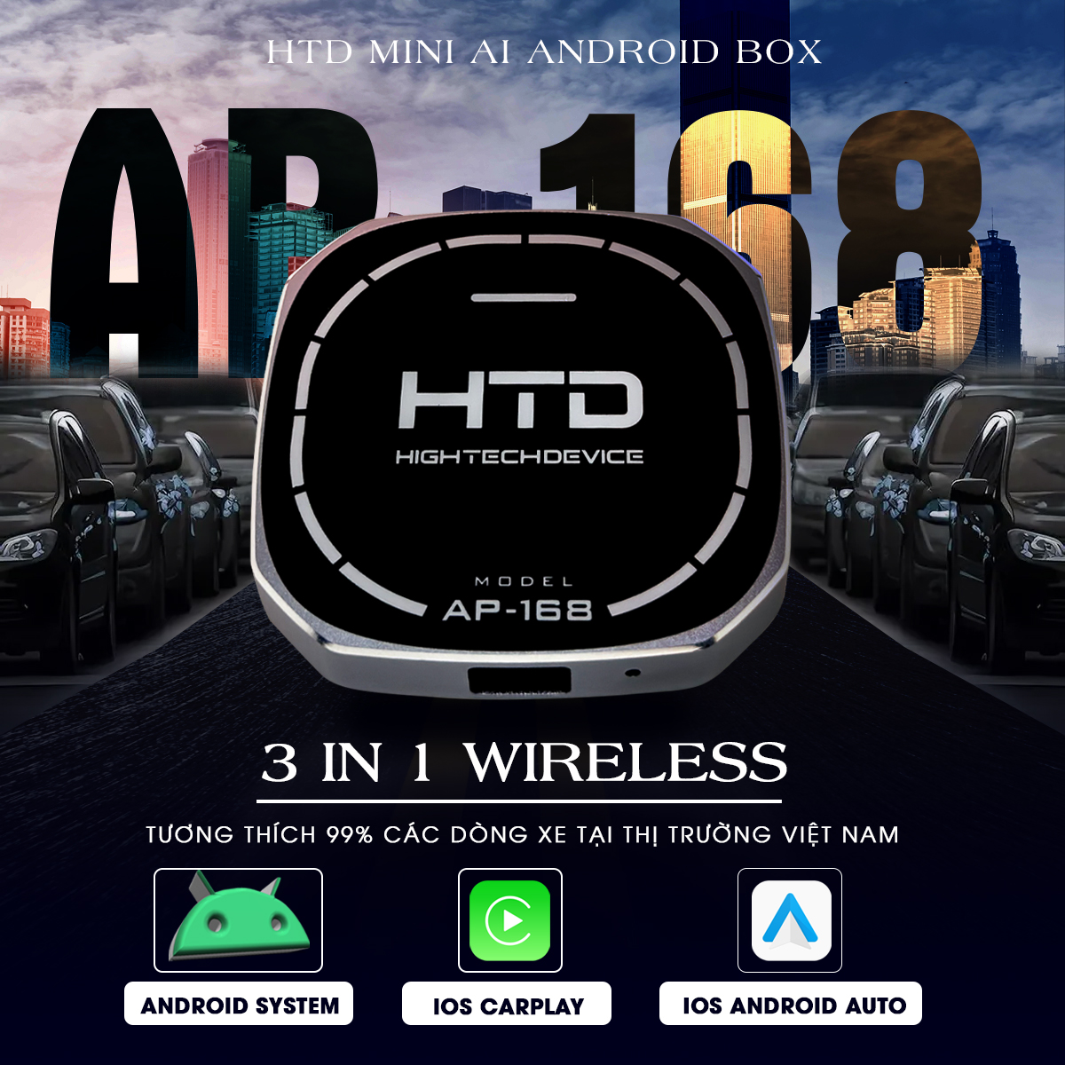 Android Box ô tô HTD Mini AP168