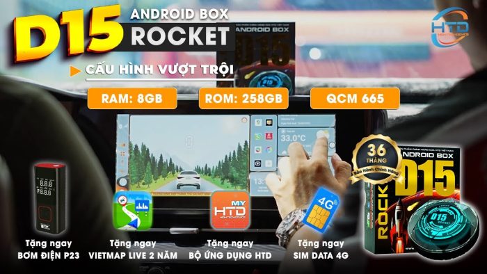 Quà tặng hấp dẫn khi lắp đặt Android box ô tô D15 Rocket