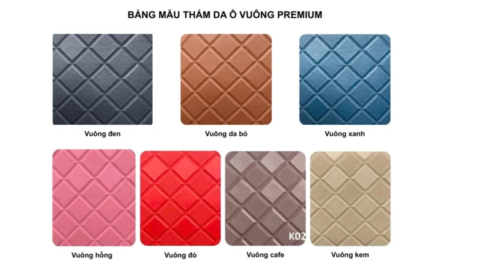 BẢNG MẪU THẢM DA PREMIUM 2026