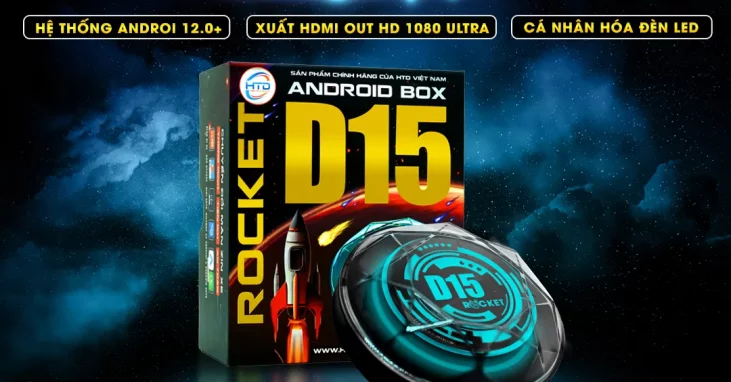 Android box ô tô HTD D15 Rocket