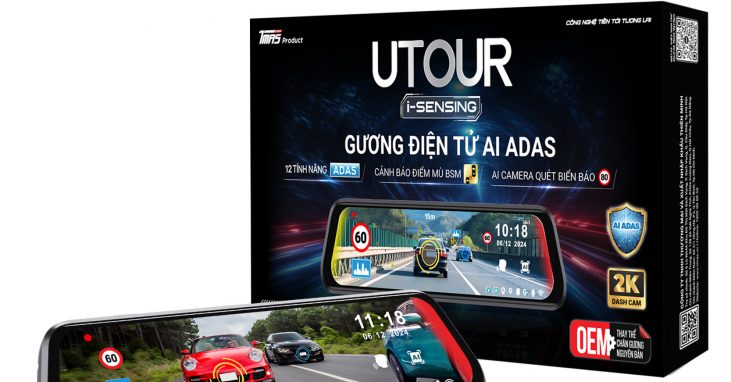 Camera hành trình gương Utour C3M chính hãng tại Panda Auto