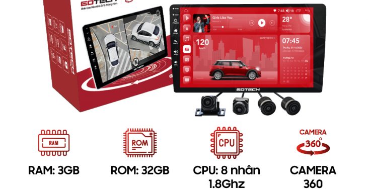 Màn hình ô tô Gotech GT360 Base chính hãng tại Panda Auto 483 Nguyễn Khang, Hà Nội