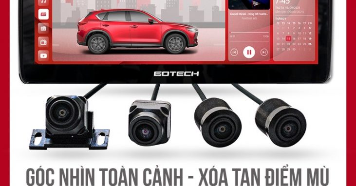 màn hình kèm camera gt mazda 360 plus