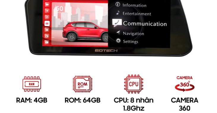 Màn hình ô tô Gotech GT Mazda New