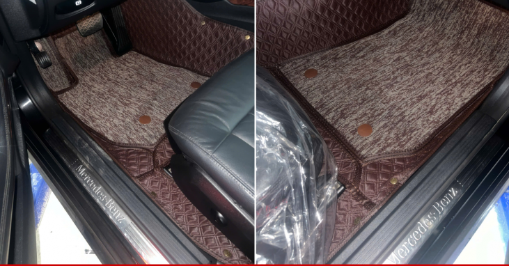 thảm lót sàn 6D da carbon cho xe 5 chỗ giá xuất xưởng PandaAuto.vn